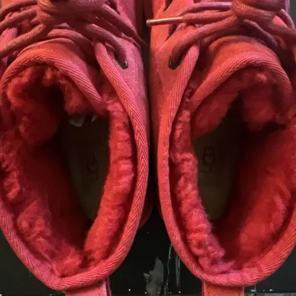 UGG Neumel Red Chukka Mens Size US 8, EU 41 Ankle Boots Suede Lace Up - Picture 10 of 15